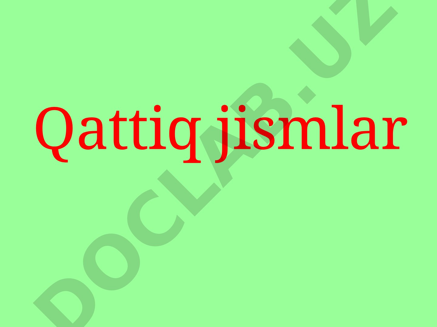 Qattiq jismlar