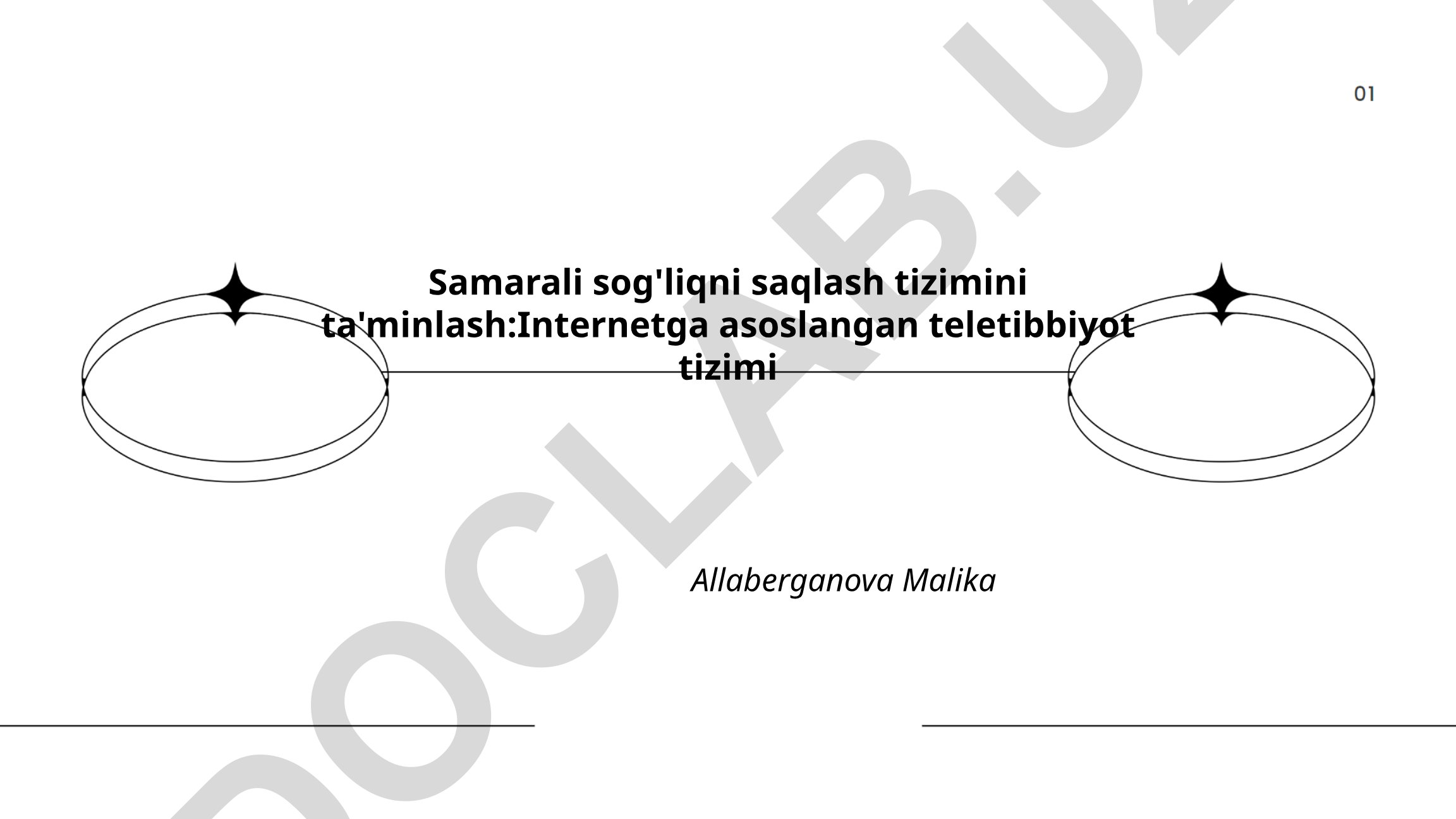 Internetga asoslangan teletibbiyot tizimi