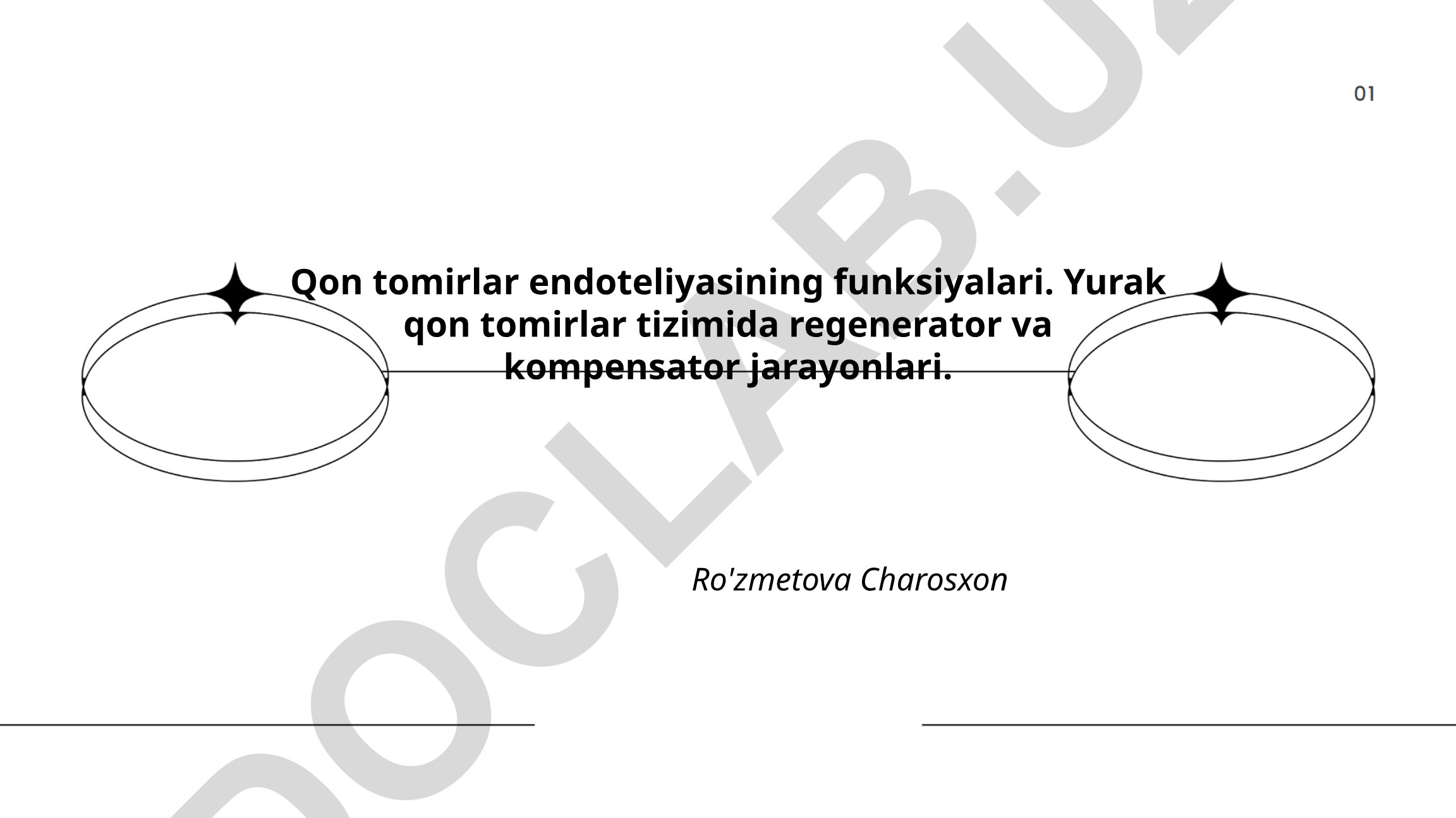 Qon tomirlar endoteliyasining funksiyalari va yurak-qon tomirlar tizimida regenerator va kompensator jarayonlar
