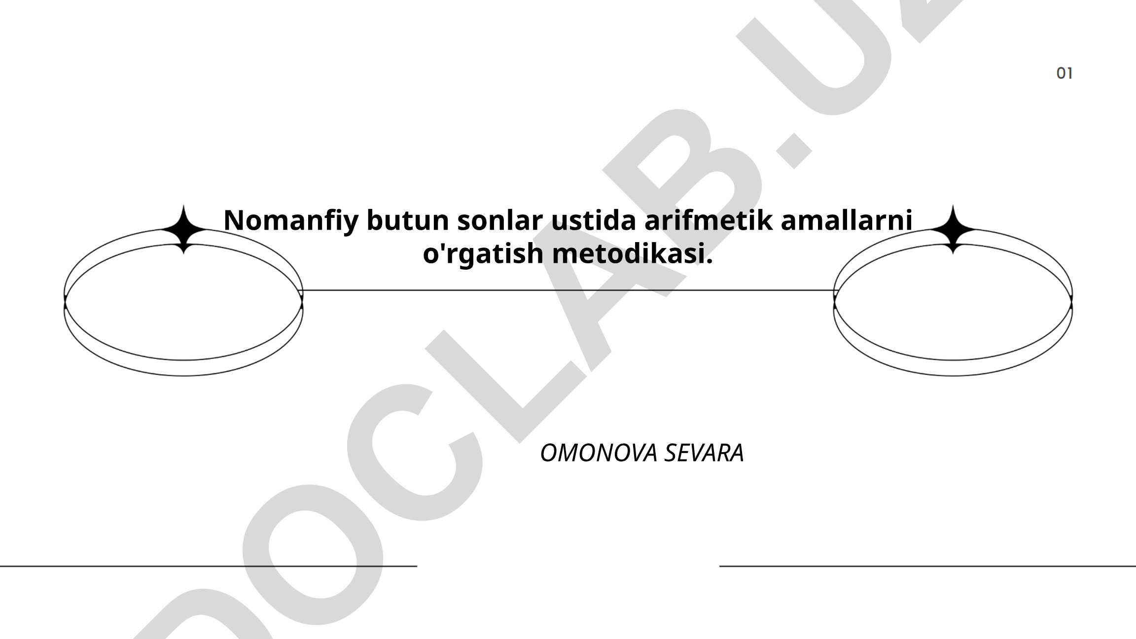 Nomanfiy butun sonlar ustida arifmetik amallarni o'rgatish metodikasi