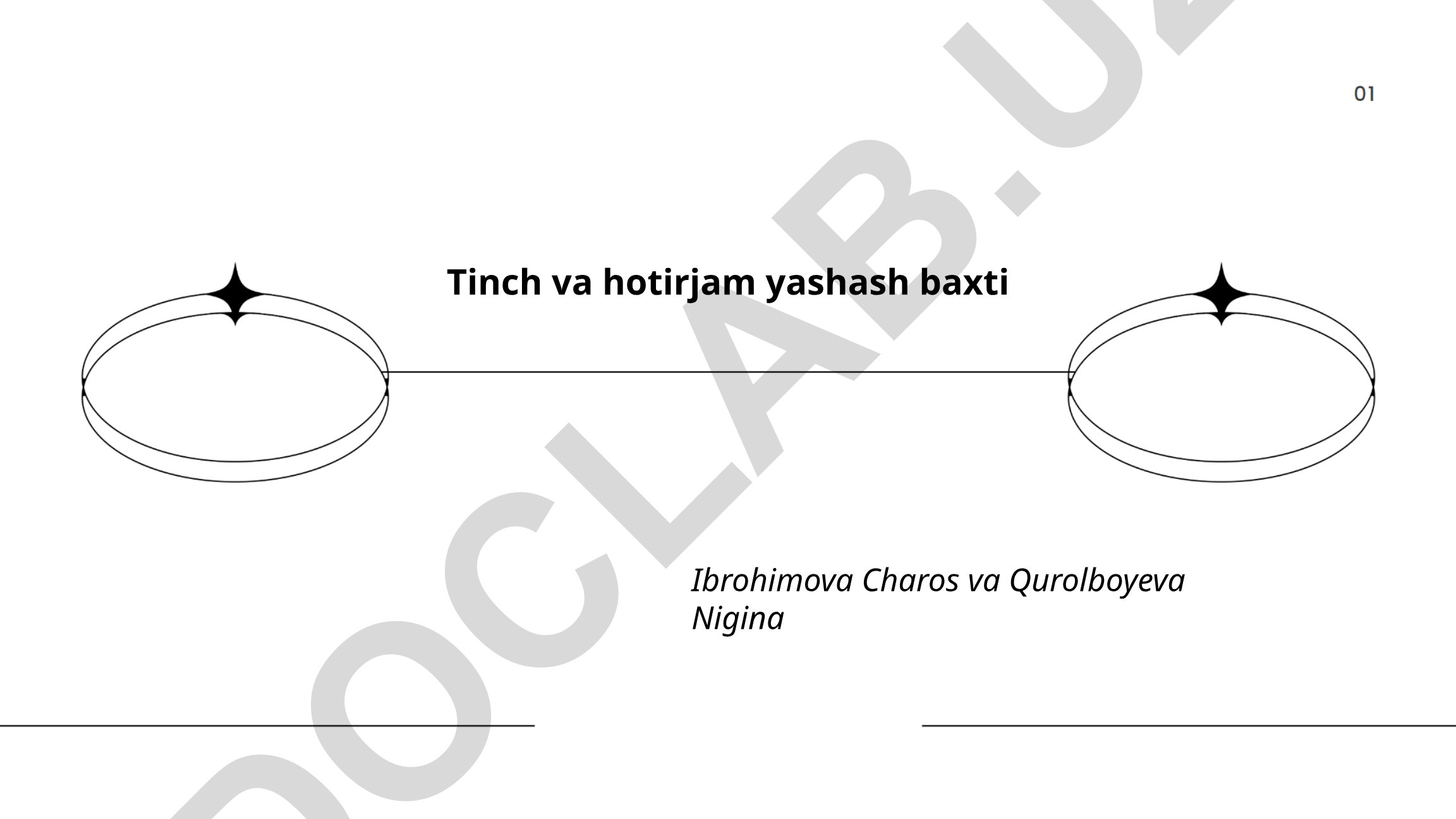 Tinchlik va xotirjamlikka erishish yo'llari