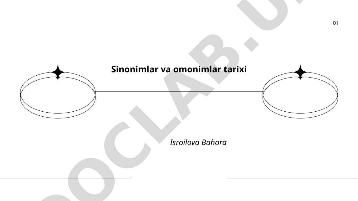 Sinonimlar va omonimlar tarixi