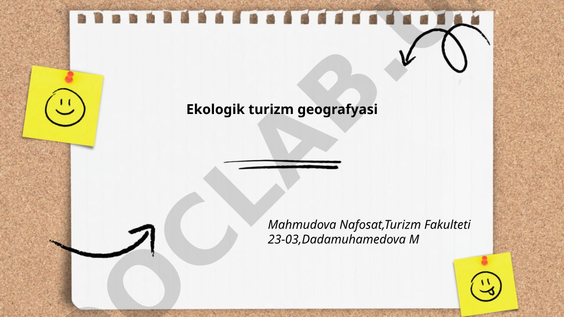 Ekologik turizm geografiyasi