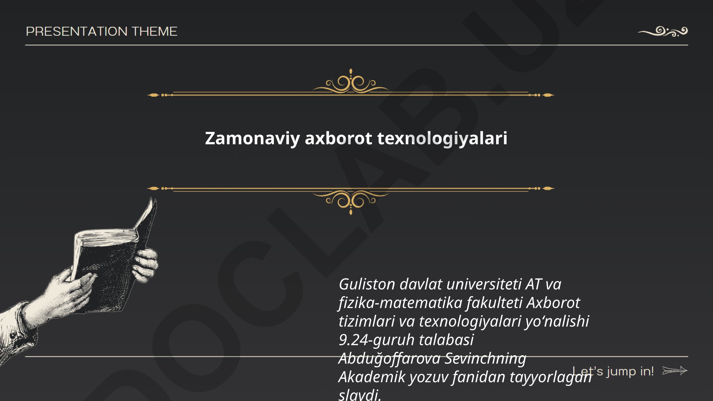 Zamonaviy axborot texnologiyalari