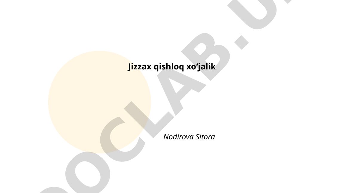 Jizzax viloyatida qishloq xoʻjaligi texnologiyalari
