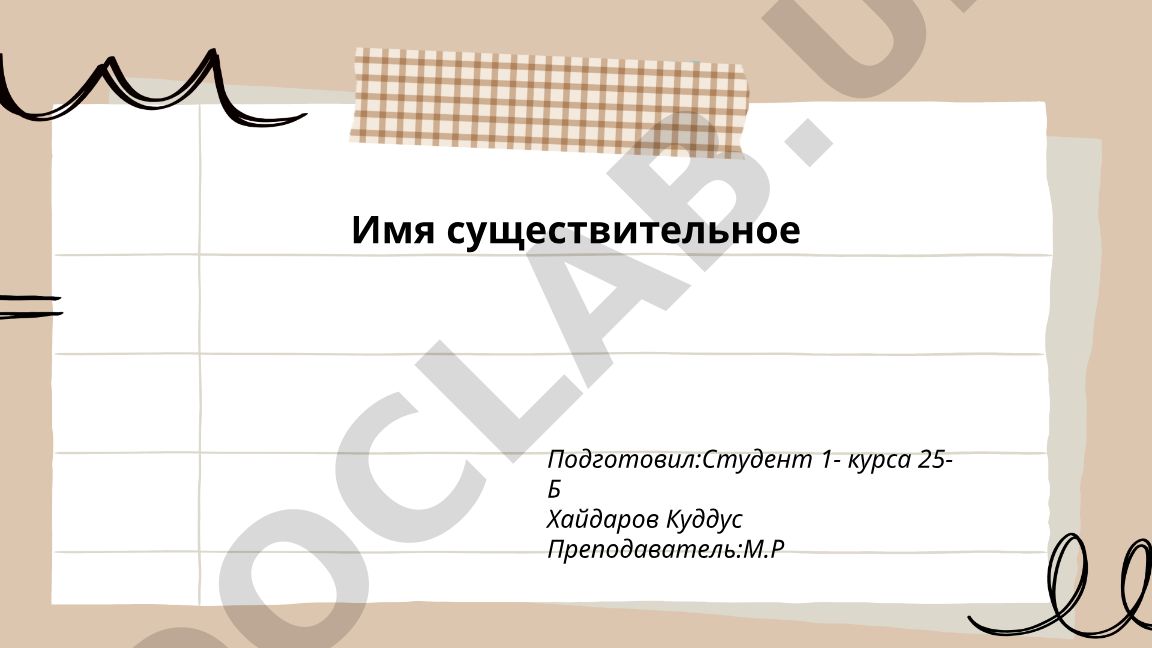 Имя существительное в русском языке