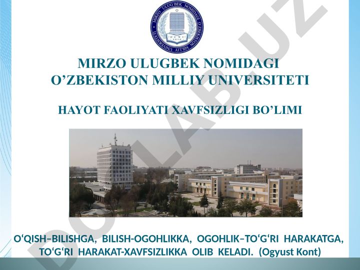 Faoliyat xavfsizligini boshqarish tizimi