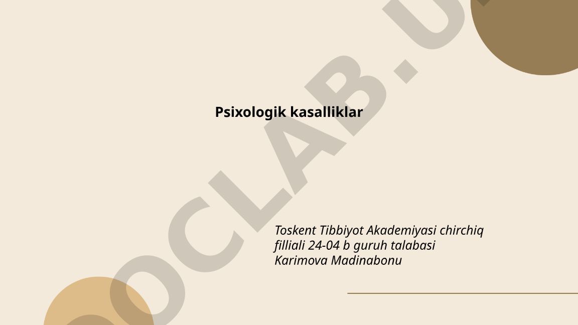 Psixologik kasalliklar: depressiya, bipolyar va anksiyete buzilishlari