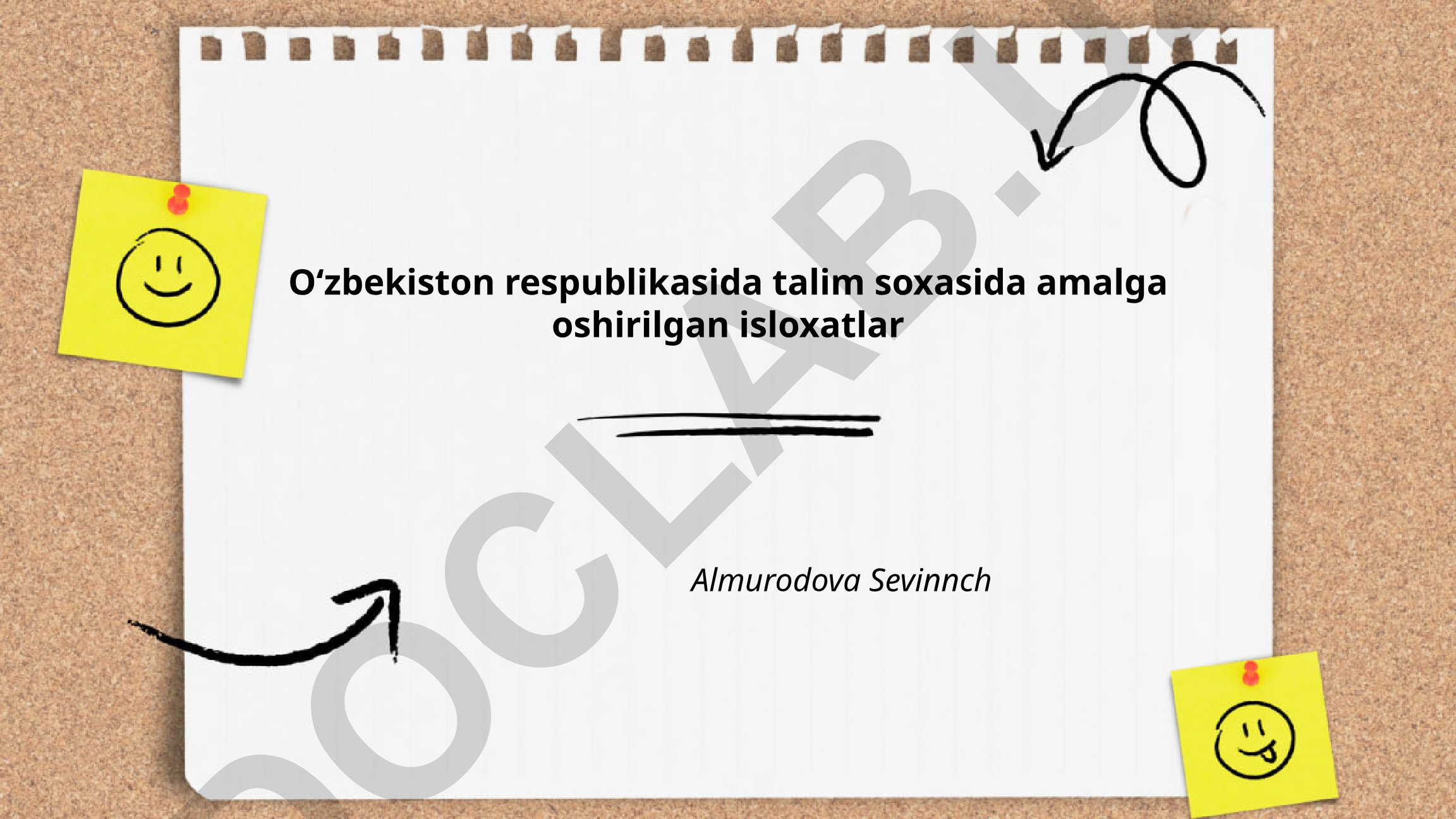 O‘zbekistonda ta'lim sohasidagi islohotlar