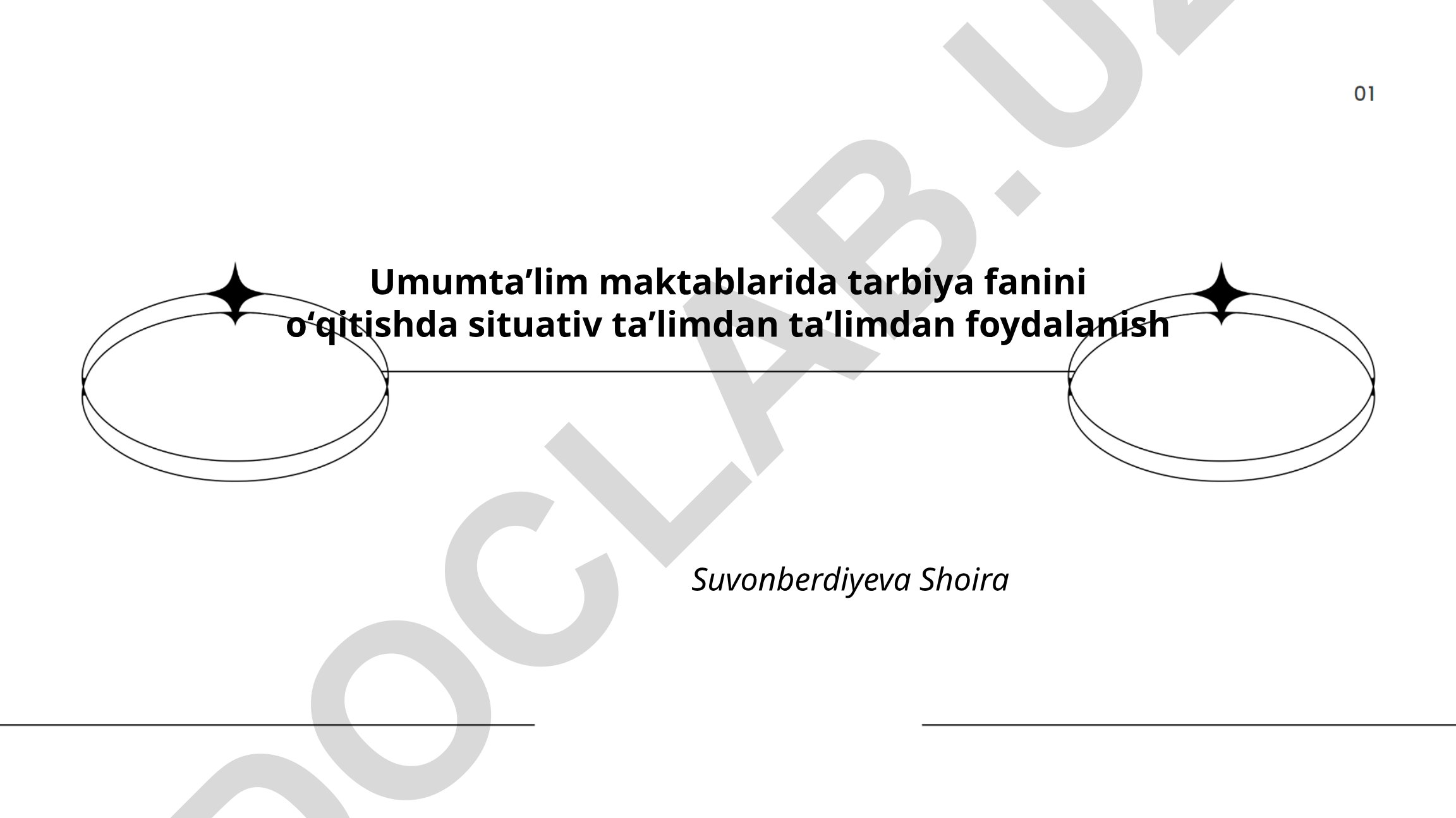 Umumtaʼlim maktablarida tarbiya fanini oʻqitishda situativ taʼlimdan foydalanish