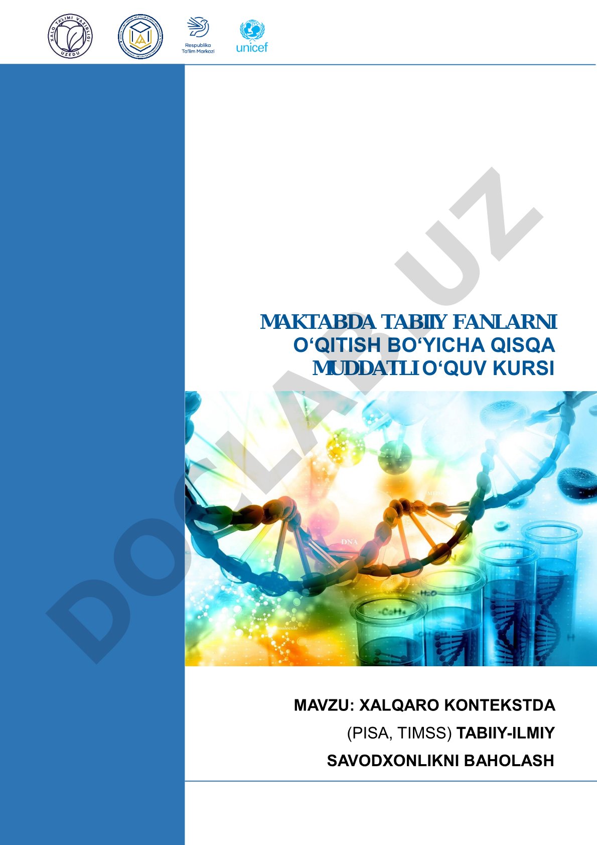 XALQARO KONTEKSTDA (PISA, TIMSS) TABIIY-ILMIY SAVODXONLIKNI BAHOLASH