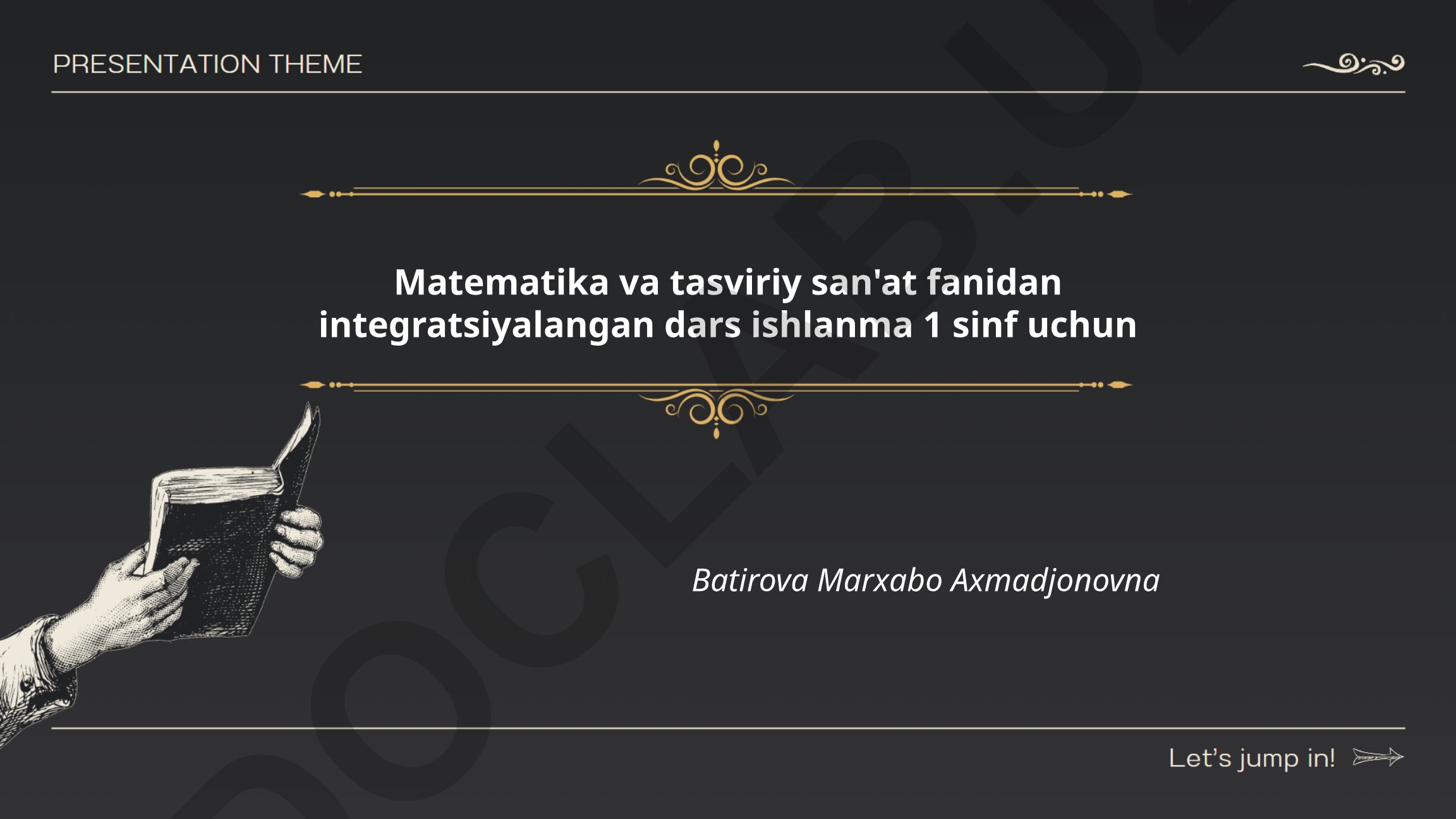 Matematika va tasviriy san'at fanidan integratsiyalangan dars ishlanma 1 sinf uchun