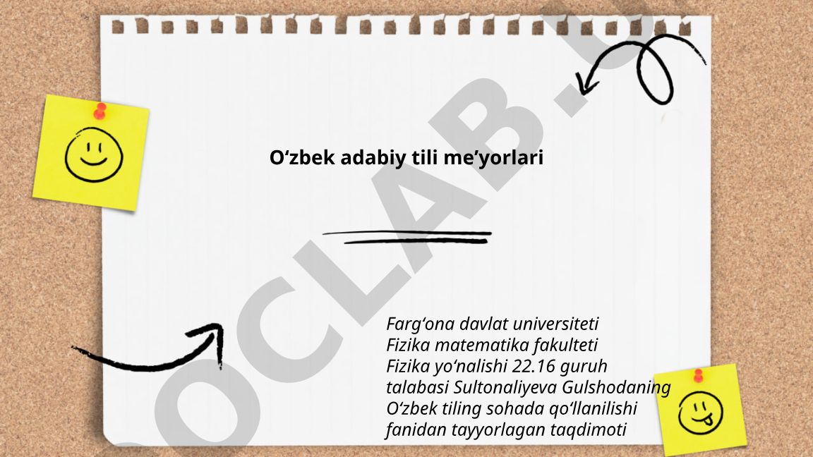 O'zbek adabiy tili me'yorlari