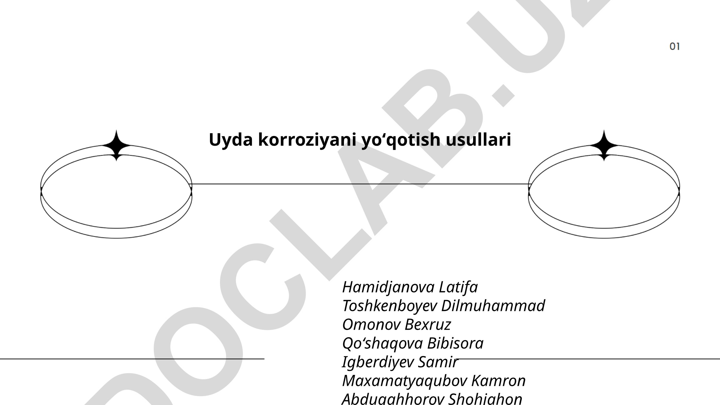 Uyda korroziyani yoʻqotish usullari
