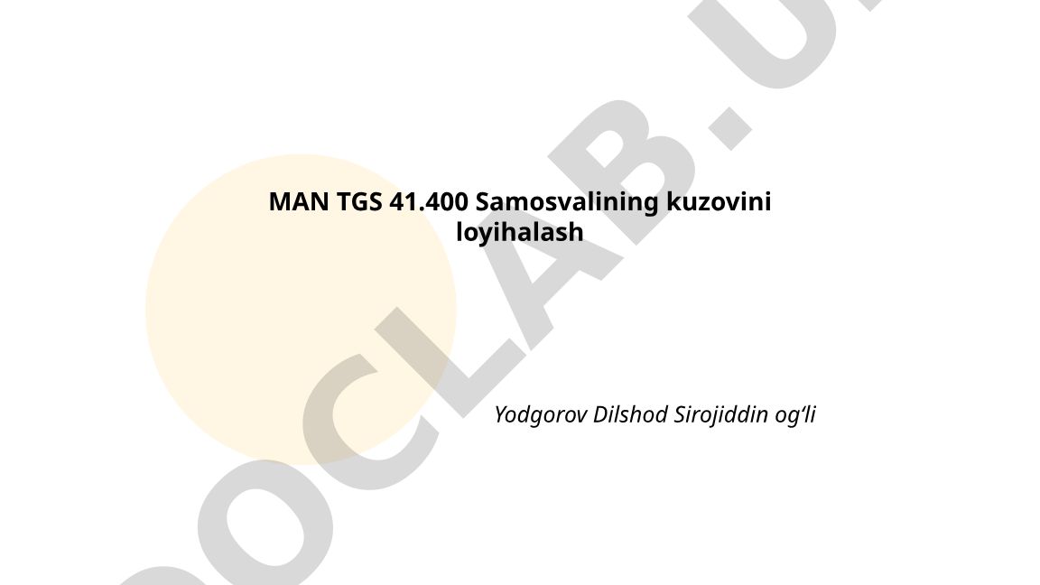 MAN TGS 41.400 Samosvalining kuzovini loyihalash