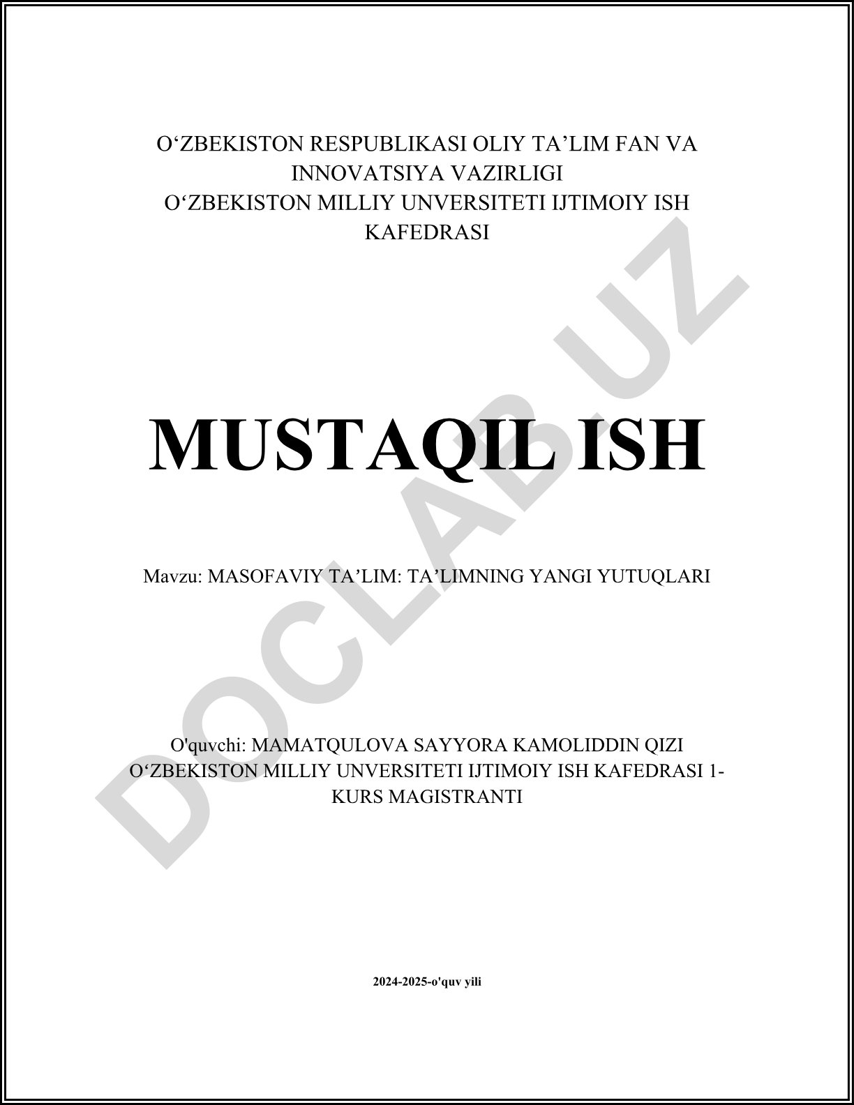 Masofaviy ta'lim: ta'limning yangi yutuqlari