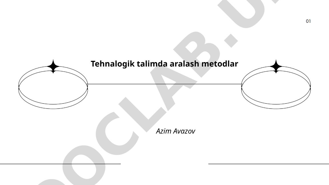 Texnologik ta'limda aralash o'qitish metodlari