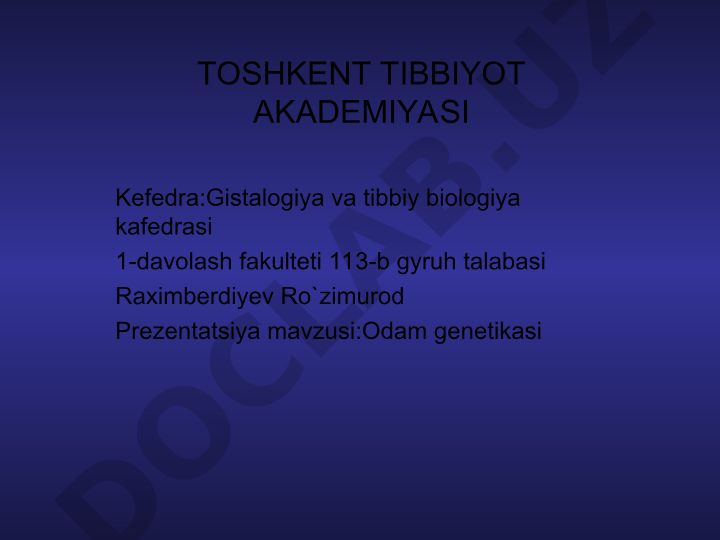 Odam genetikasi
