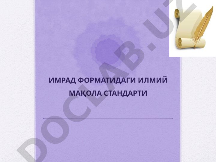 Ilmiy maqola uchun IMRAD formati va til xatolari