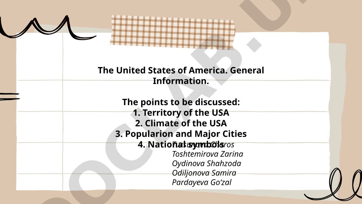 The United States of America General Information