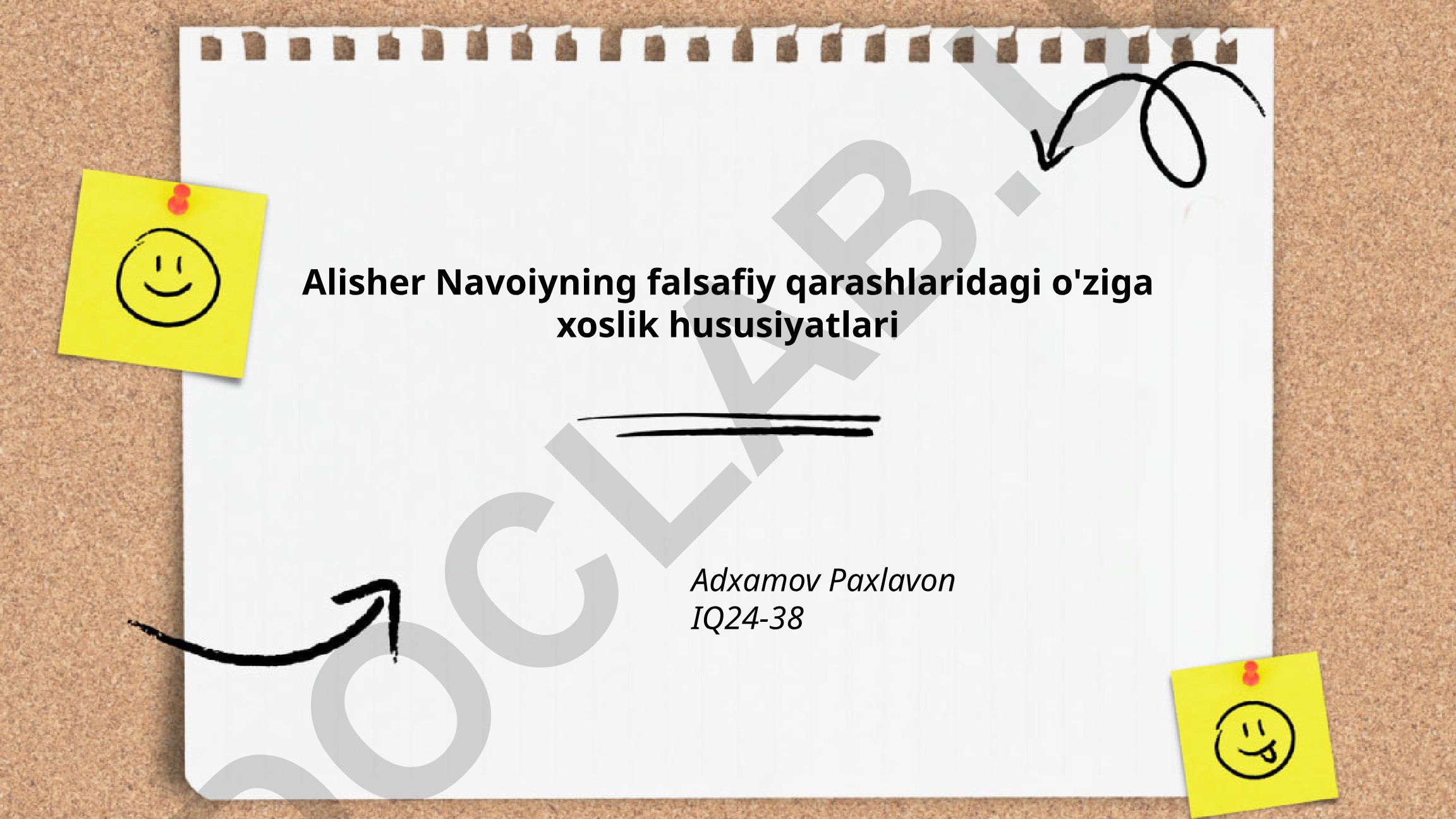 Alisher Navoiyning falsafiy qarashlaridagi o'ziga xoslik hususiyatlari