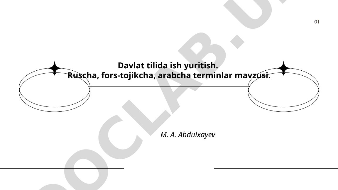 Davlat tilida ish yuritish: ruscha, fors-tojikcha, arabcha terminlar