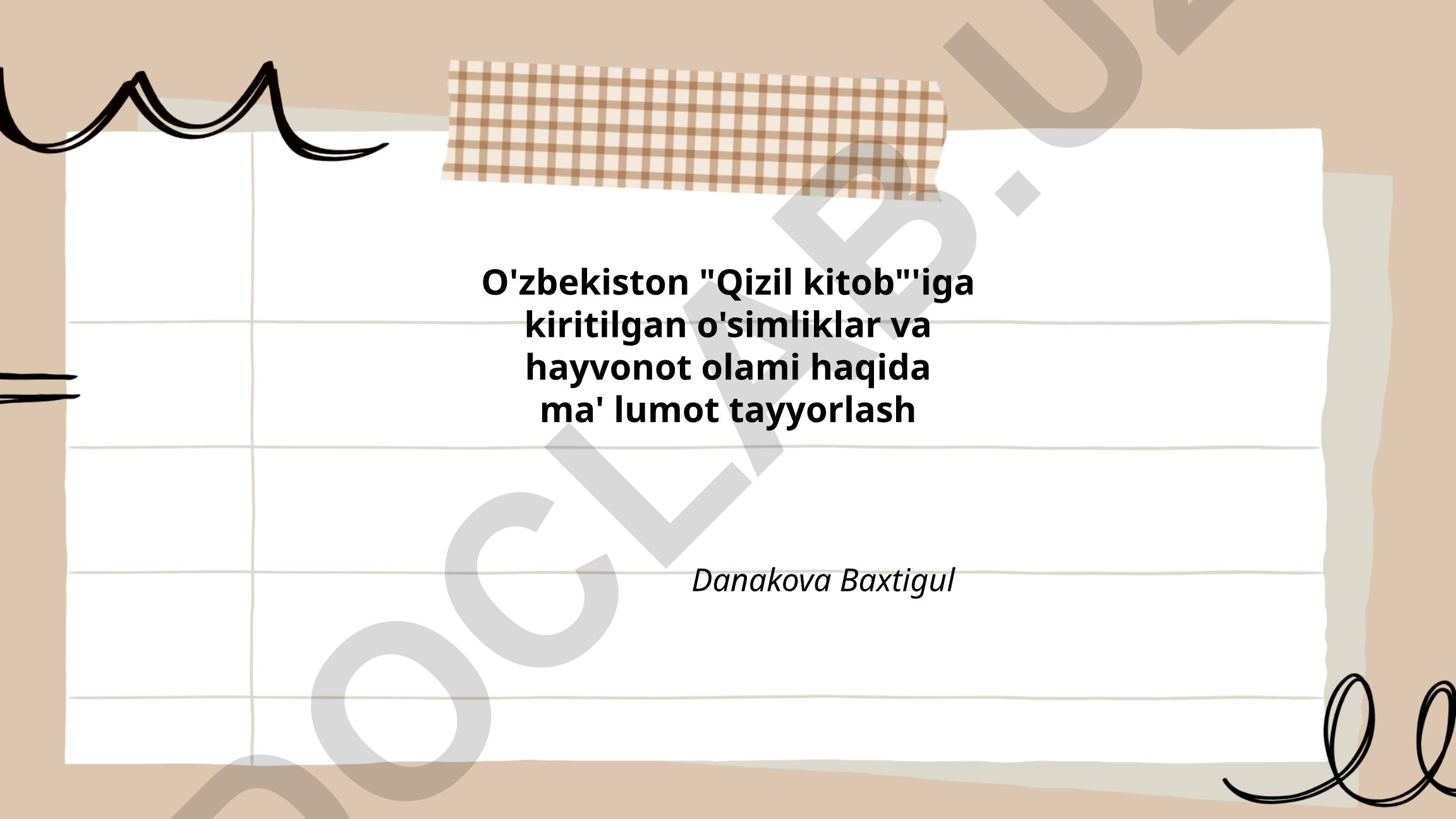O'zbekiston Qizil kitobiga kiritilgan o'simlik va hayvon turlari