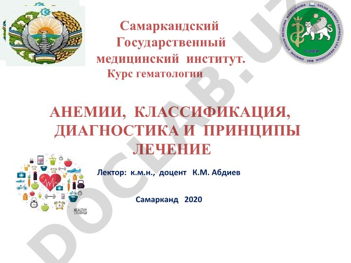 Анемии: классификация, диагностика и принципы лечения