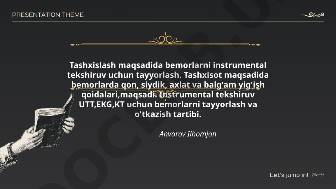 Tashxislash maqsadida bemorlarni instrumental tekshiruv uchun tayyorlash