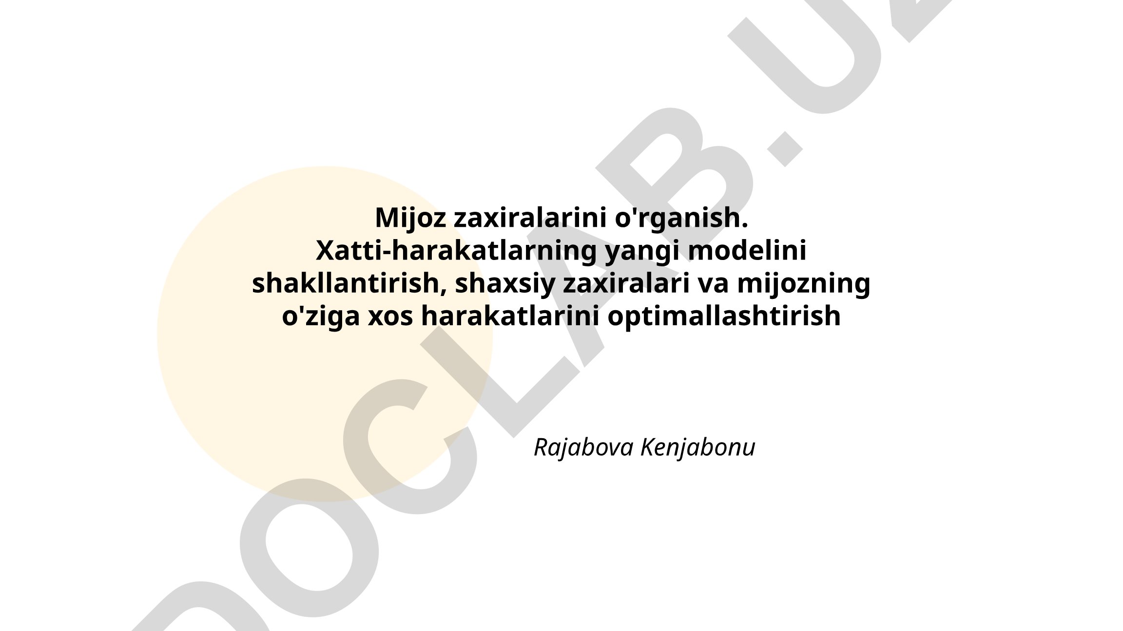 Mijoz zaxiralarini o'rganish va xatti-harakatlar modelini shakllantirish