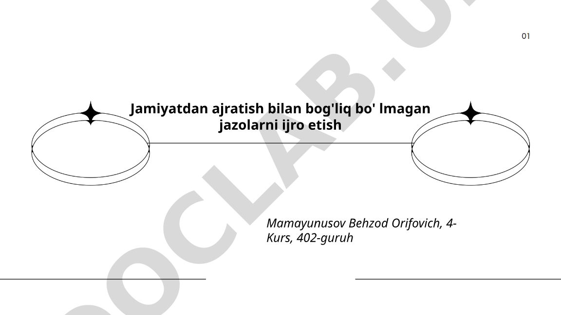 Jamiyatdan ajratish bilan bog'liq bo'lmagan jazolarni ijro etish