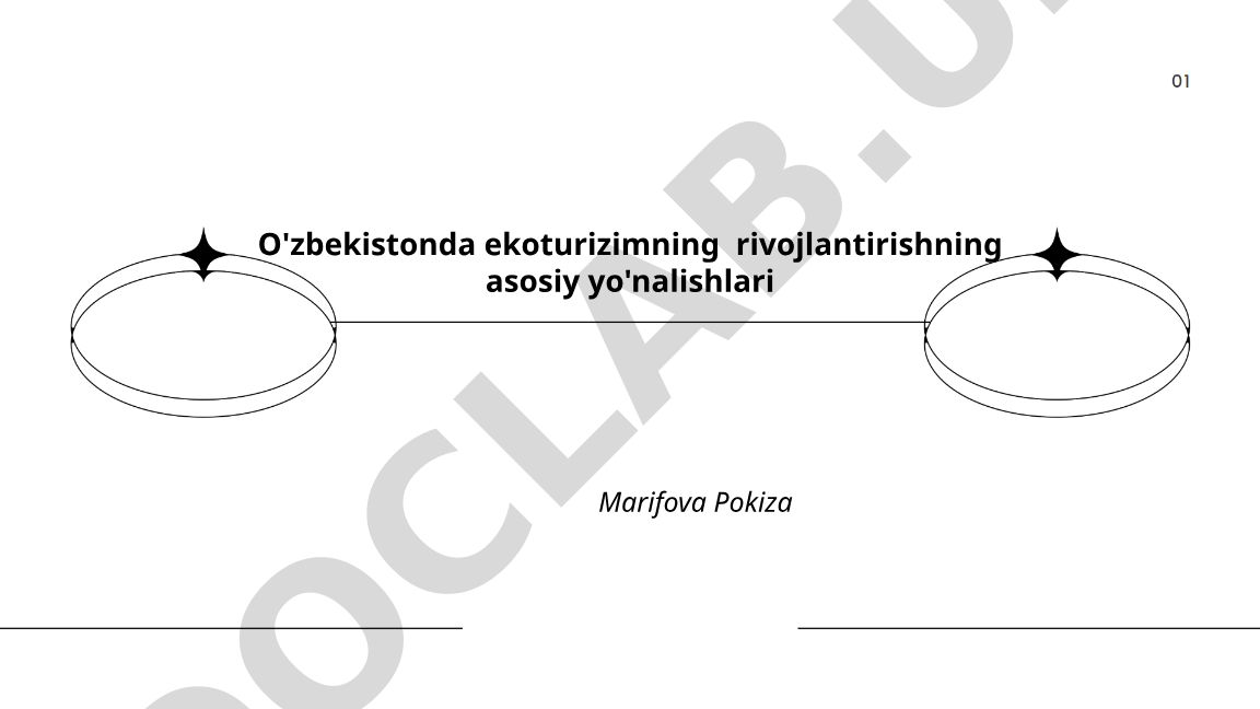 O'zbekistonda ekoturizimni rivojlantirishning asosiy yo'nalishlari