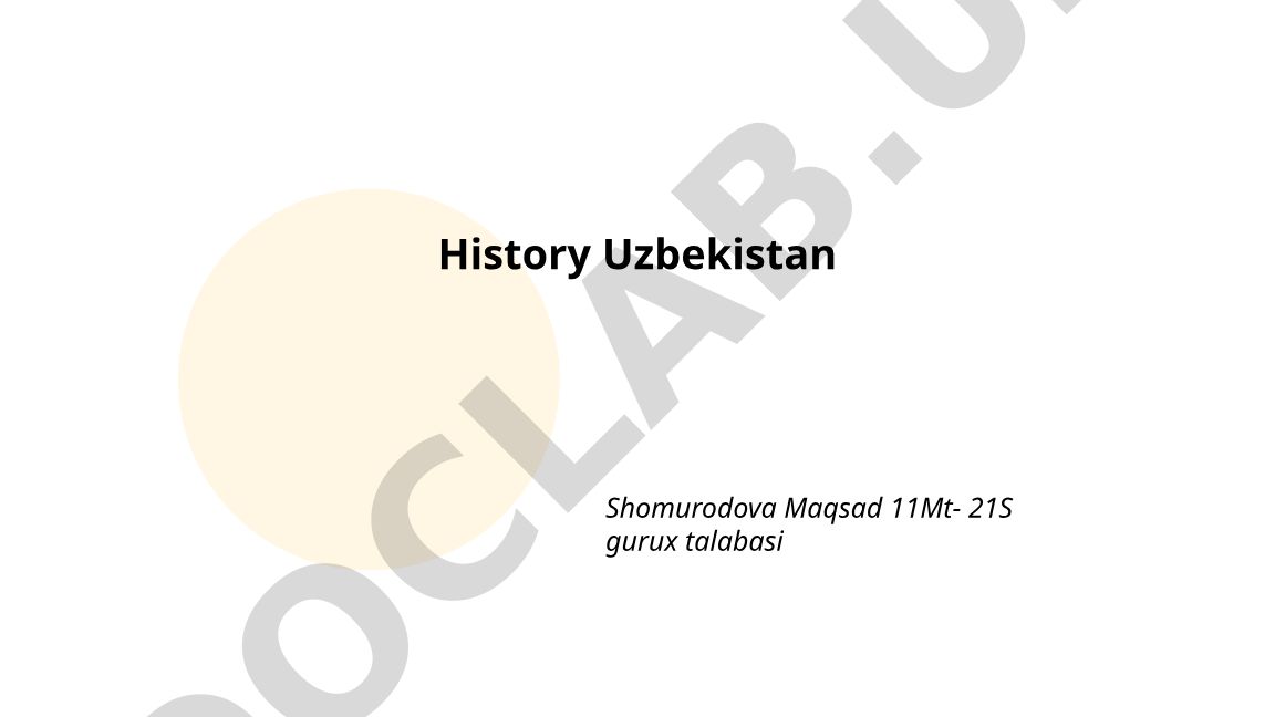 O'zbekiston tarixi: Qadimgi madaniyatlar va davlatlar