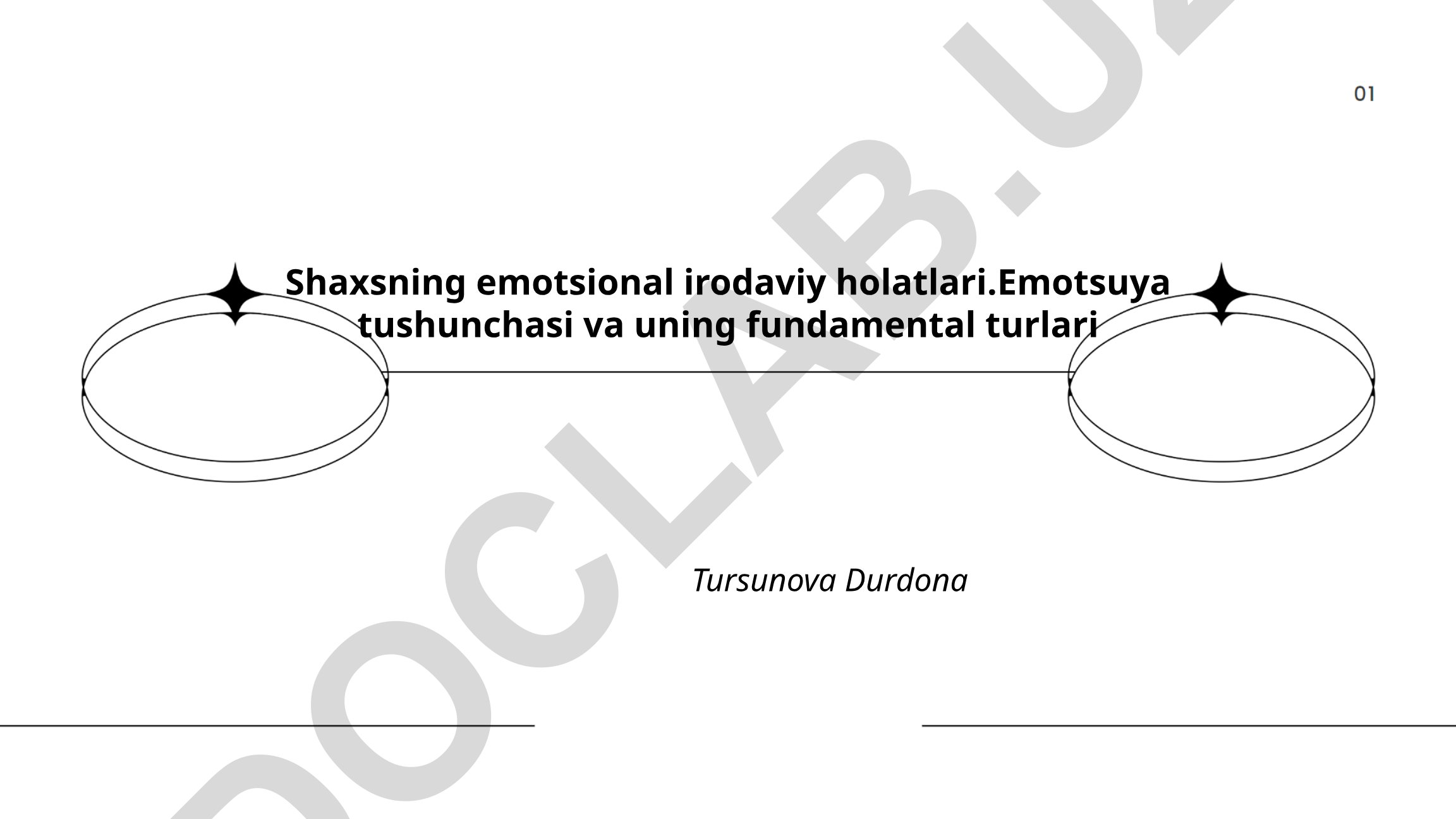 Shaxsning emotsional irodaviy holatlari va emotsiyaning fundamental turlari