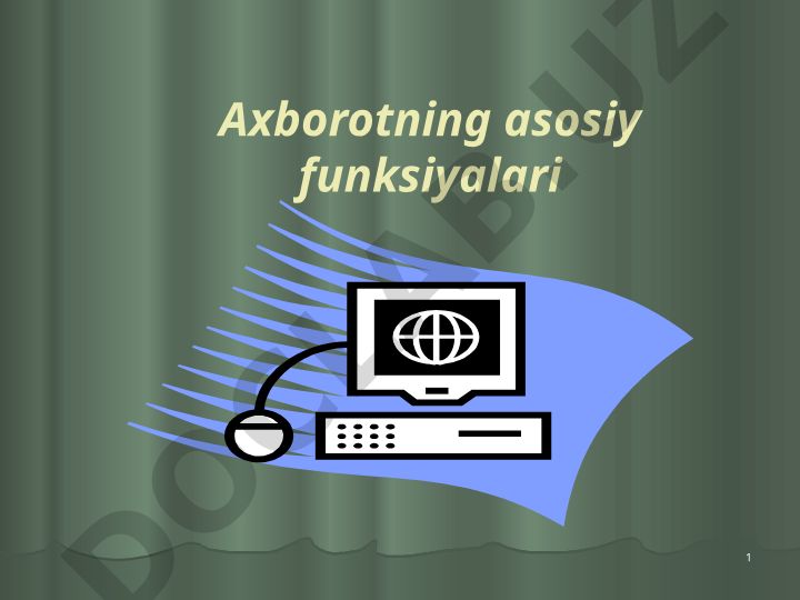 Axborot tizimlari va boshqarish funksiyalari