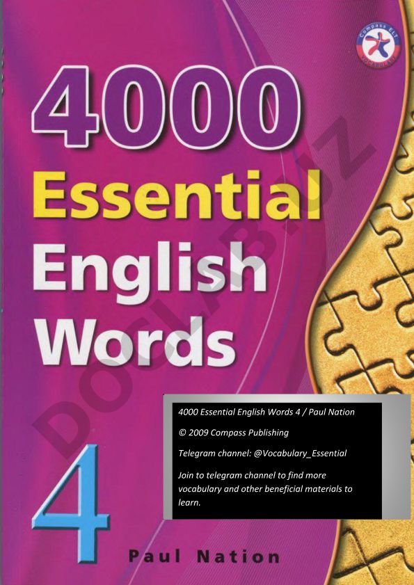 4000 Essential English Words Book 4 Vocabulary Units