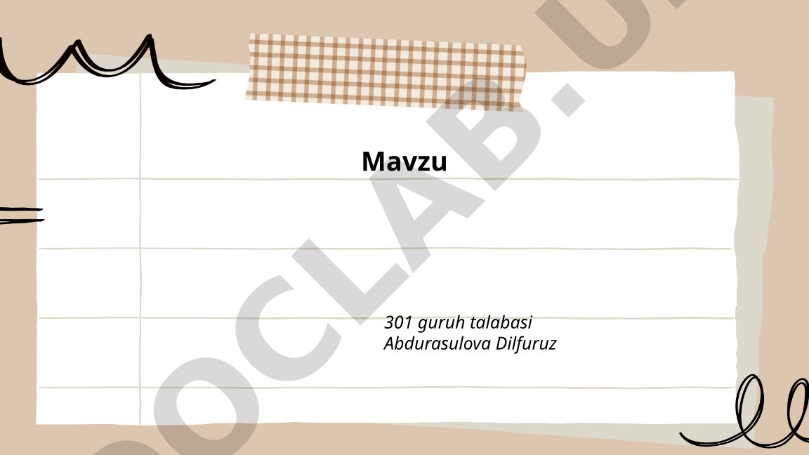 Mavzu tanlash mezonlari va ahamiyati