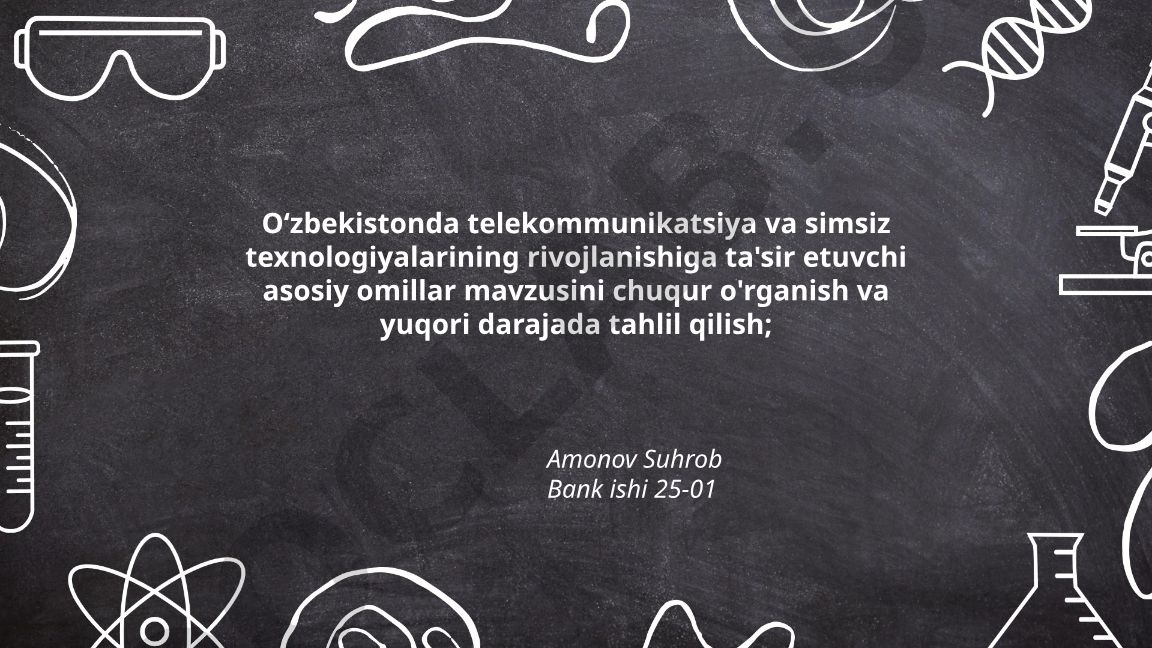 Oʻzbekistonda telekommunikatsiya va simsiz texnologiyalarining rivojlanish omillari