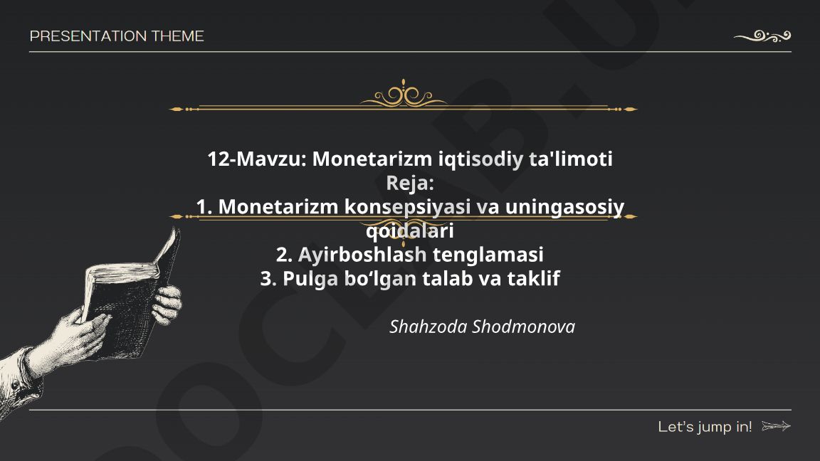 Monetarizm iqtisodiy ta'limoti