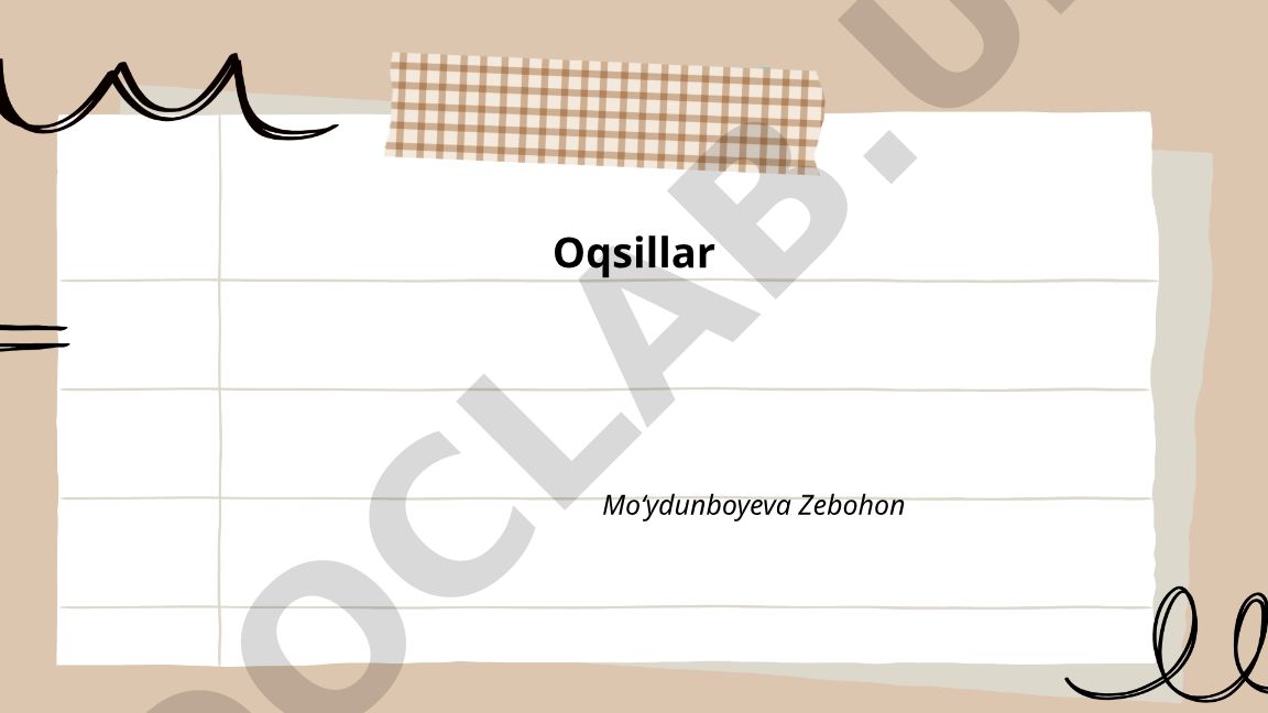 Oqsillarning kimyoviy tuzilishi va turlari