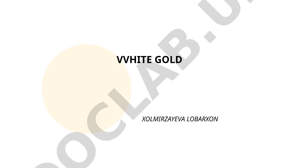 White Gold Alloys and Jewelry Manufacturing