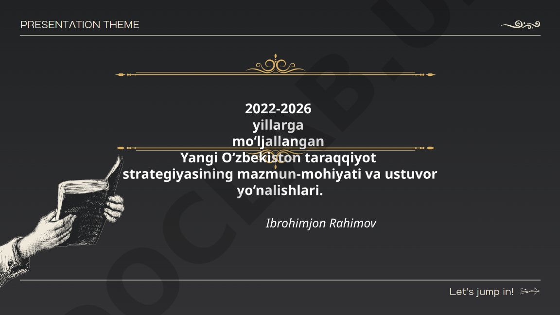 2022-2026 yillarga mo'ljallangan Yangi O'zbekiston taraqqiyot strategiyasi