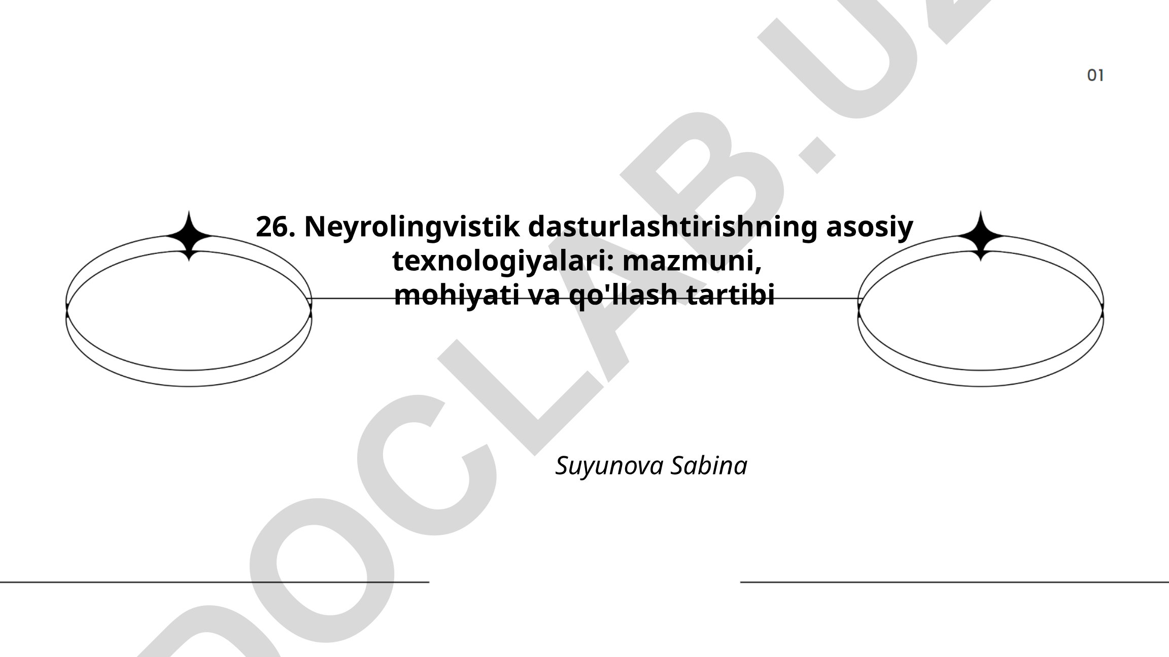 Neyrolingvistik dasturlashtirishning asosiy texnologiyalari: mazmuni, mohiyati va qo'llash tartibi