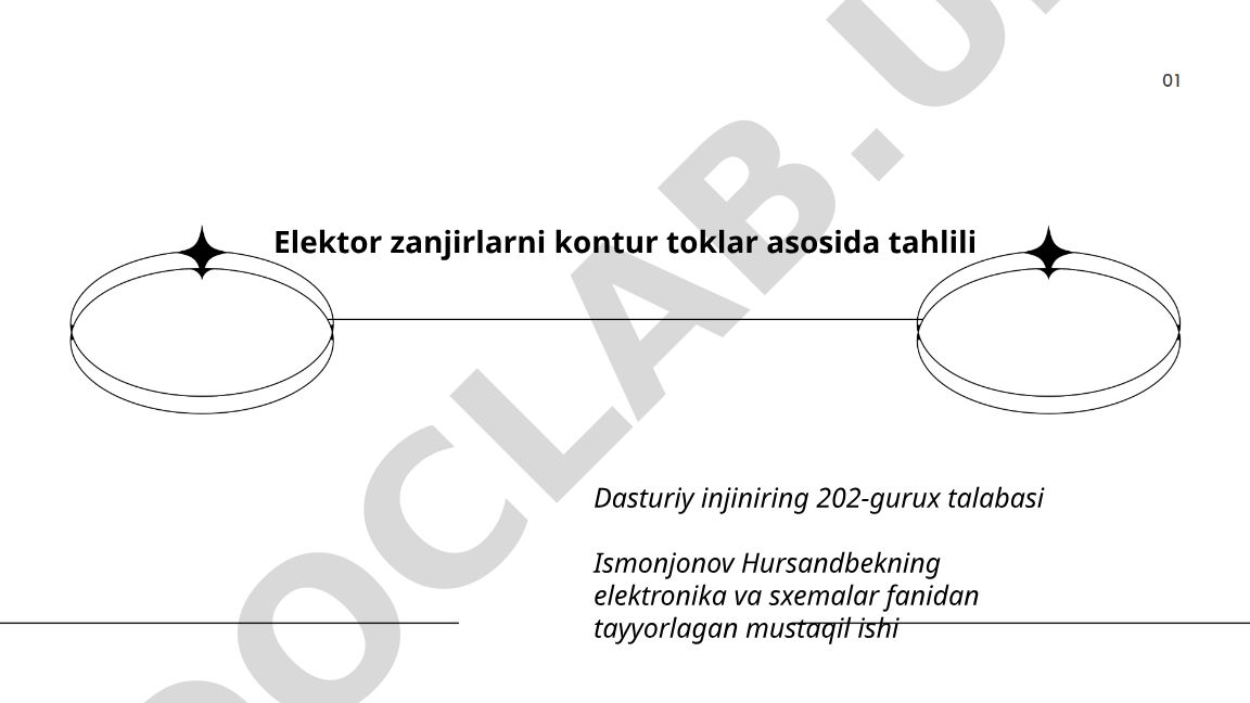 Elektor zanjirlarni kontur toklar asosida tahlili