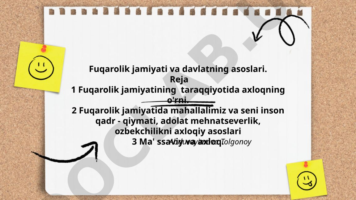 Fuqarolik jamiyati va davlatning asoslari