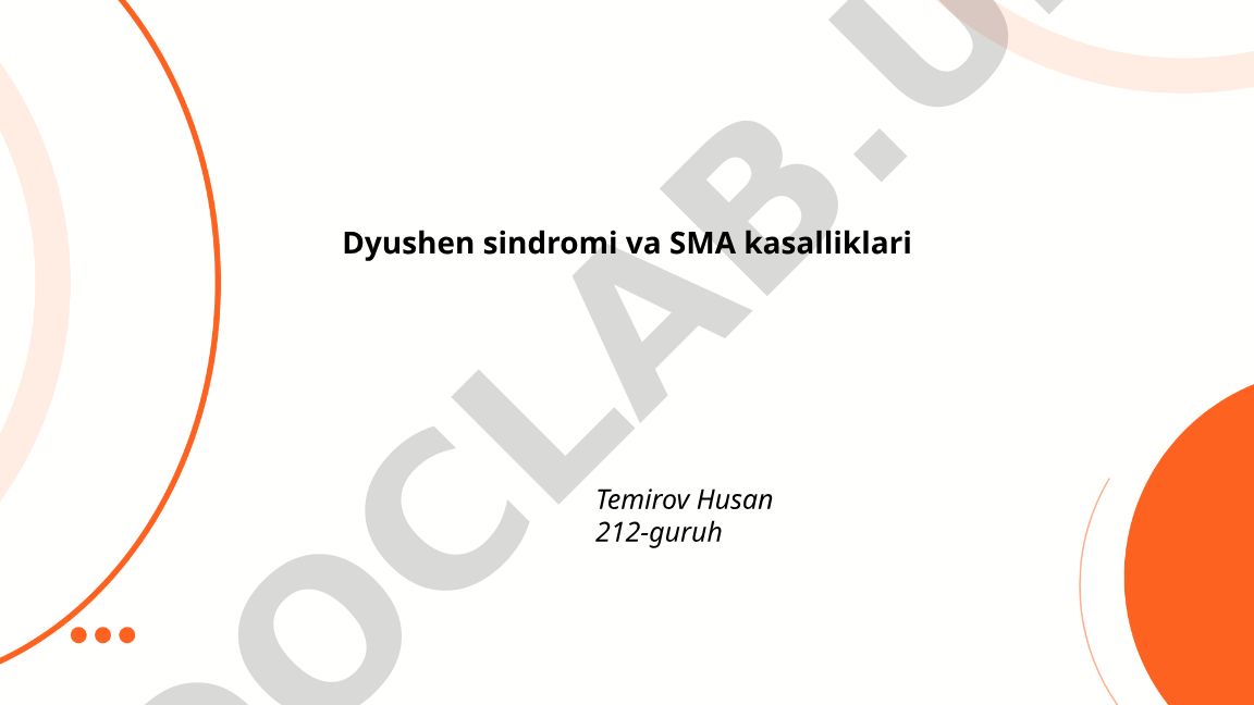 Dyushen sindromi va SMA kasalliklari