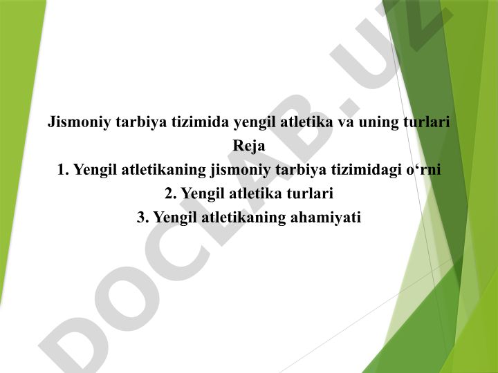 Yengil atletika va uning turlari