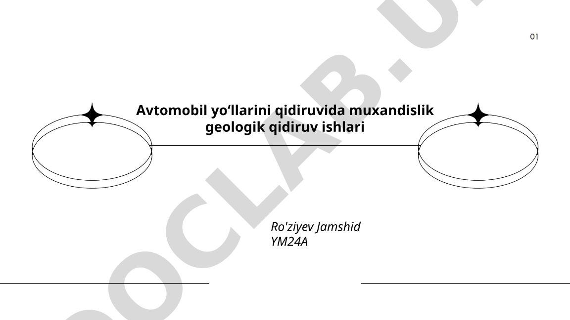 Avtomobil yoʻllarini qidiruvida muxandislik geologik qidiruv ishlari