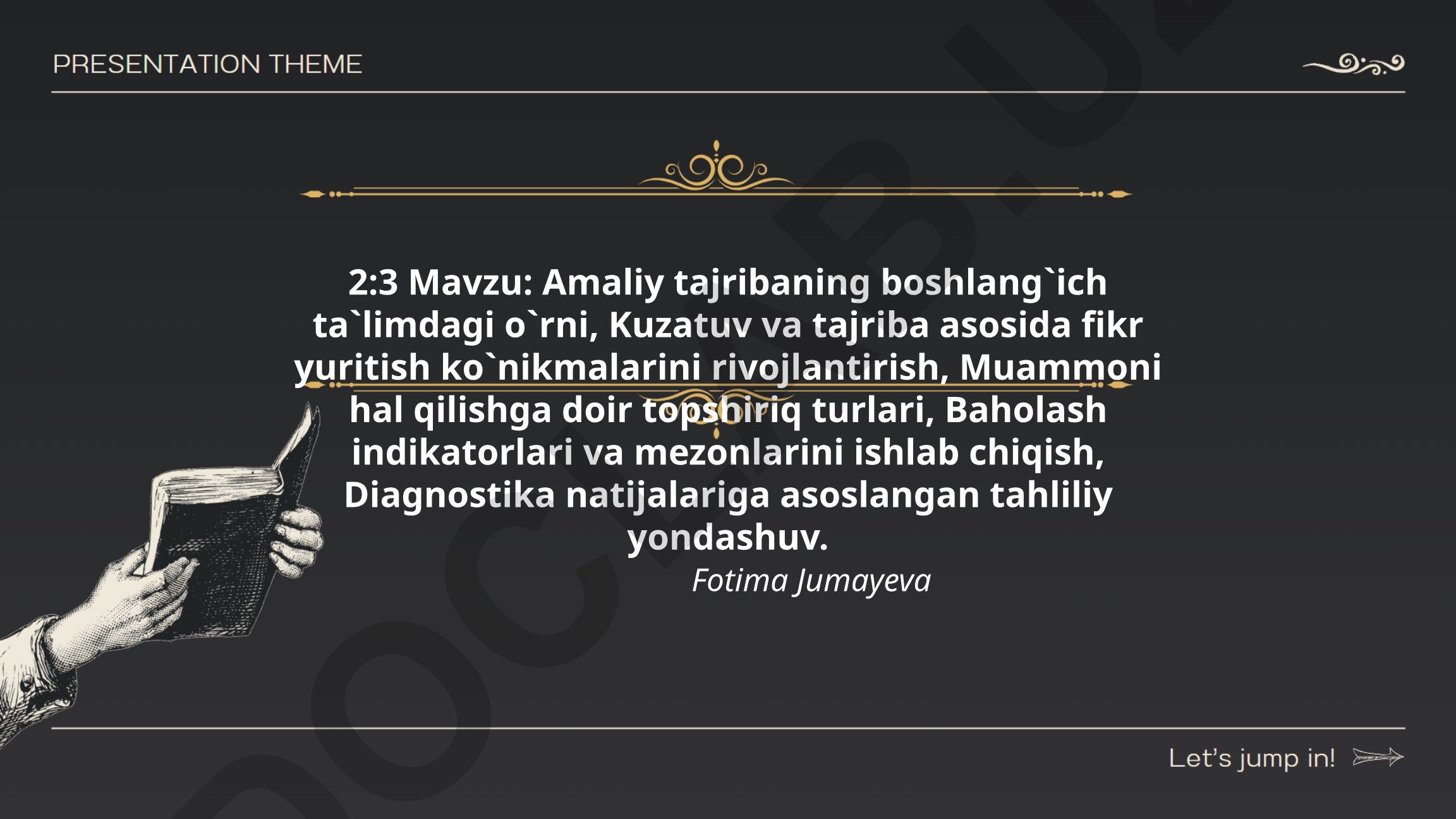 Amaliy tajribaning boshlang'ich ta'limdagi o'rni, kuzatuv va tajriba asosida fikr yuritish ko'nikmalarini rivojlantirish