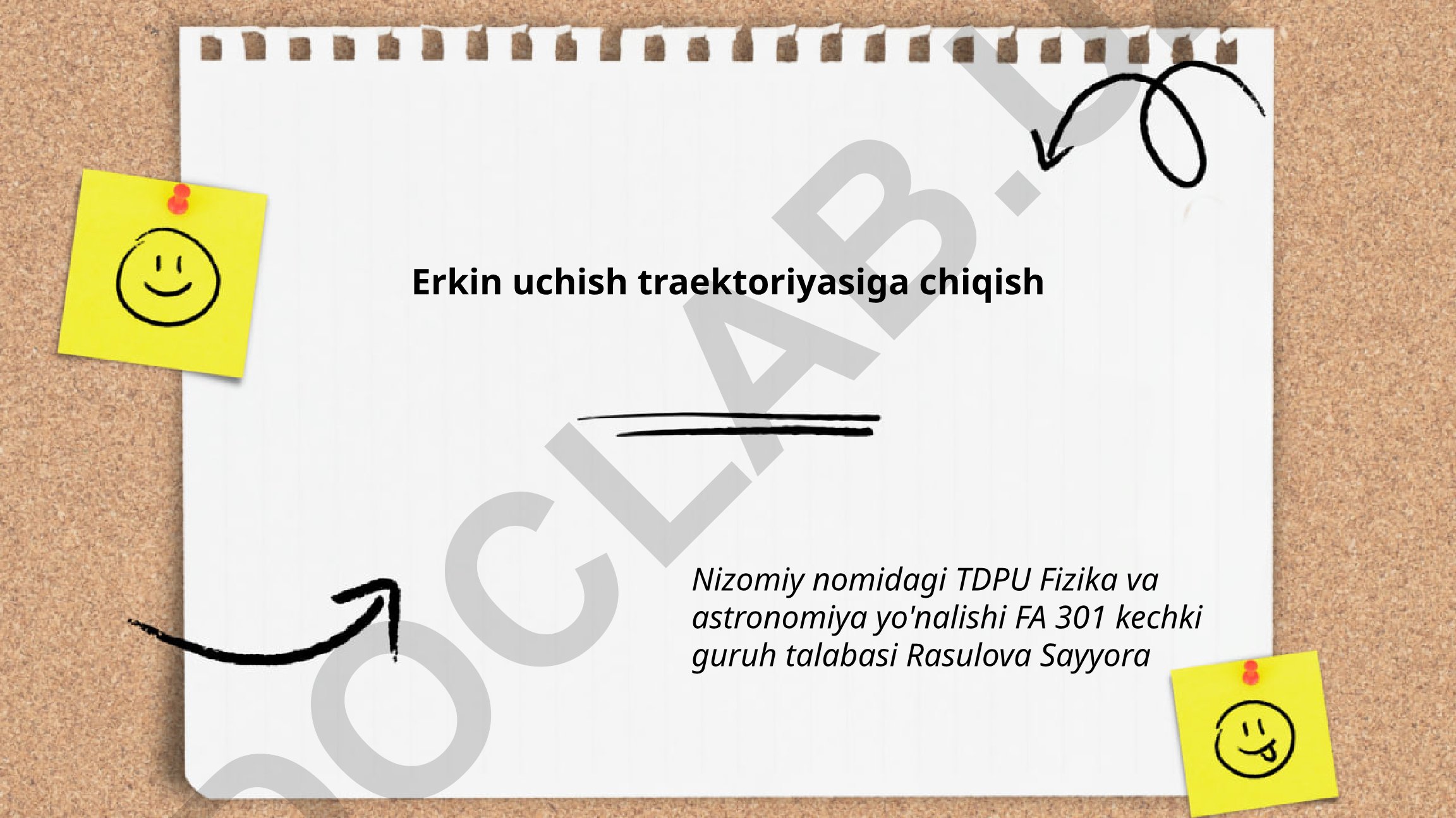 Erkin uchish traektoriyasining asosiy tushunchalari va hisoblash usullari